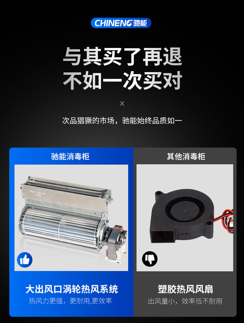 馳能多室消毒柜與其他消毒柜對比1