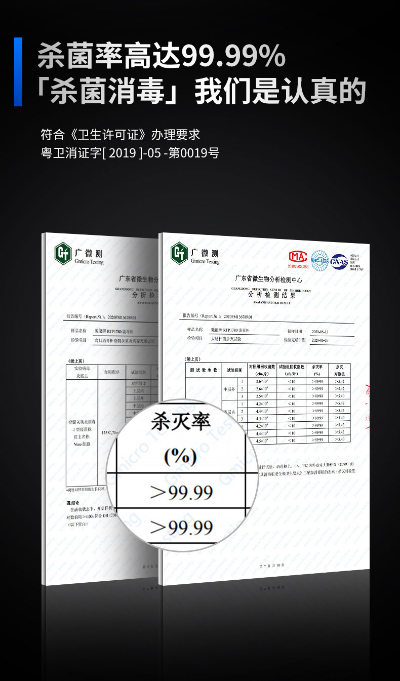 馳能蒸汽消毒柜檢測報告