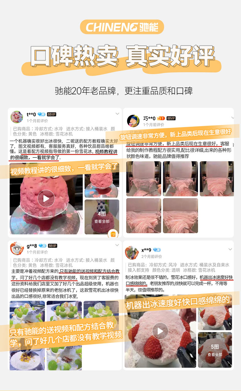 馳能雪花冰機真實好評
