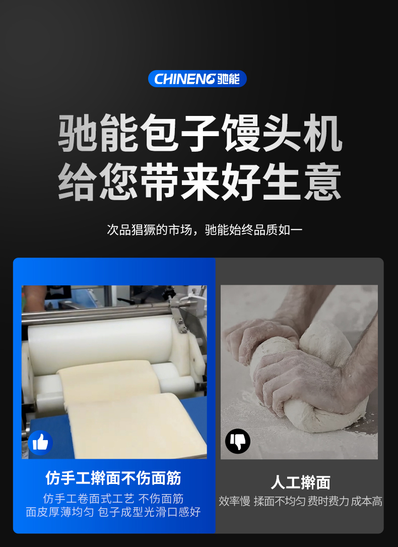卷面式包子饅頭機壓面技術(shù)